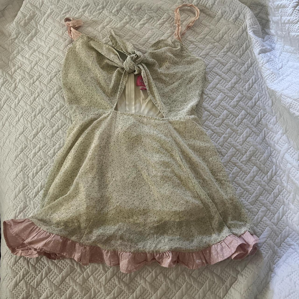 Valtrex Mini Floral Dress Cut Out Delicate Dolls Kill